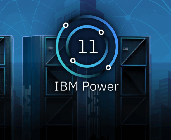 Imagem promocional do IBM Power11 destacando seus principais diferenciais: alta disponibilidade com zero downtime, desempenho otimizado para inteligência artificial e bancos de dados, integração com IBM Cloud e multicloud, e eficiência energética com menor consumo e footprint.