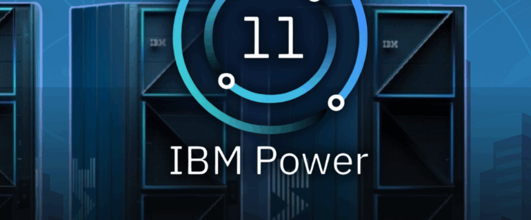 Imagem promocional do IBM Power11 destacando seus principais diferenciais: alta disponibilidade com zero downtime, desempenho otimizado para inteligência artificial e bancos de dados, integração com IBM Cloud e multicloud, e eficiência energética com menor consumo e footprint.
