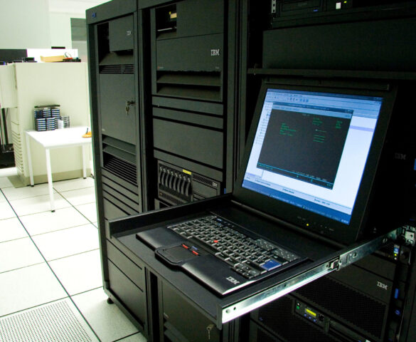 IBM AS400 mainframe with console